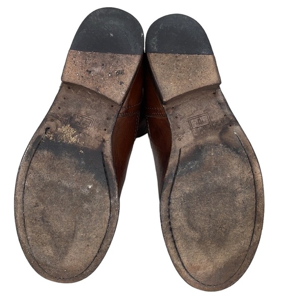 Frye Riding Boots Tall Equestrian Leather Buckle Zip Brown Size 6 - Picture 10 of 13